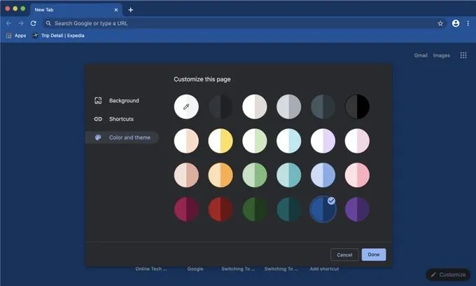 Cách thay đổi nền trong Google Chrome 22 Cách thay đổi nền trong Google Chrome