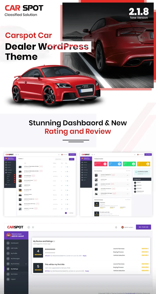 Bản cập nhật Carspot 2.1.8