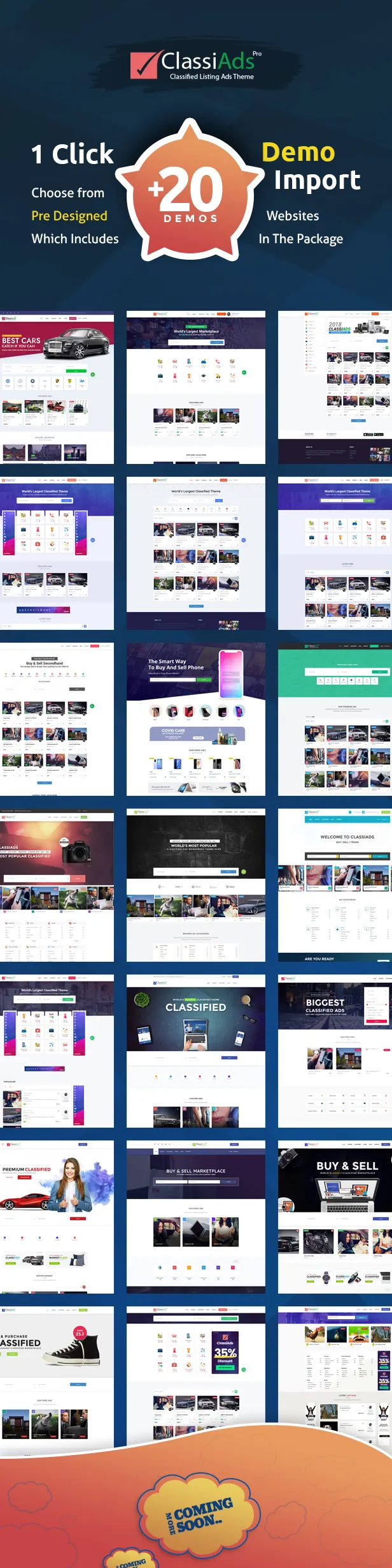 Tải xuống: Classiads - rao vặt WordPress Theme | Chủ đề hay nhất 6 Bố cục Demo
