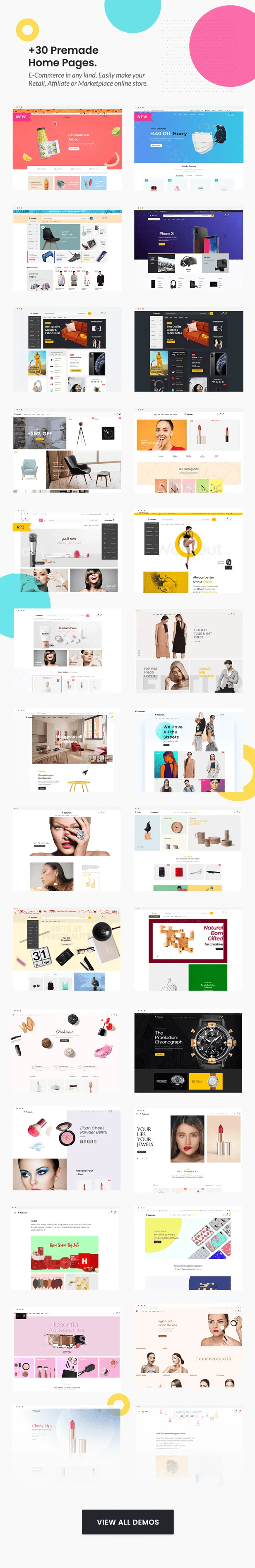 Pinkmart - WooCommerce WordPress Theme - demos