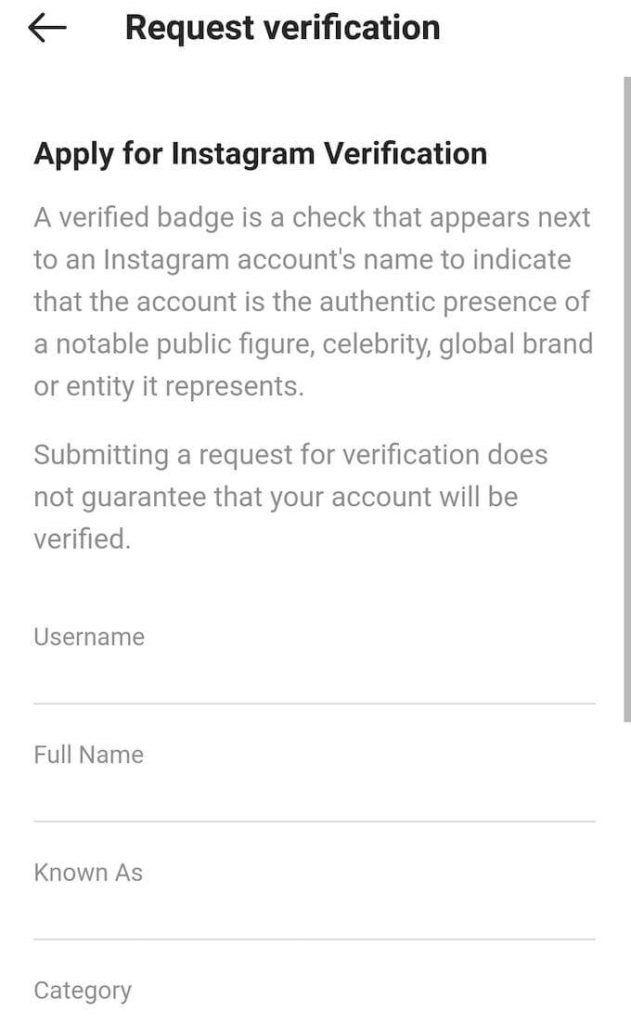 Làm thế nào để được xác minh trên Instagram 18 Làm thế nào để được xác minh trên Instagram