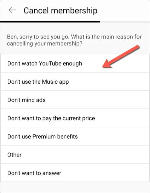 Cách hủy hoặc tạm dừng đăng ký YouTube Premium 34 Cách hủy hoặc tạm dừng đăng ký YouTube Premium