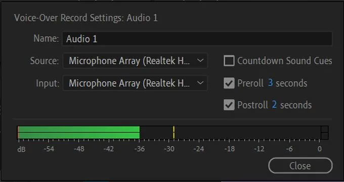 Cách thêm lồng tiếng vào video trong Adobe Premiere 12 Cách thêm lồng tiếng vào video trong Adobe Premiere
