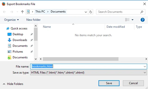 Chuyển Dấu trang từ Firefox sang Chrome 8 lưu dấu trang firefox