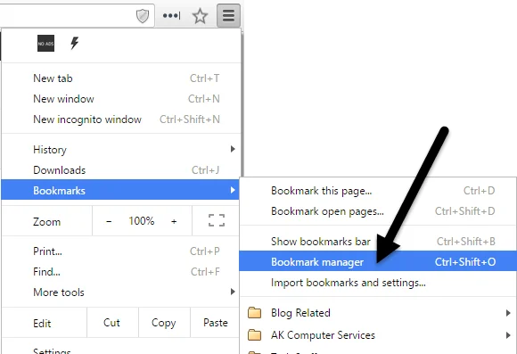 Chuyển Dấu trang từ Firefox sang Chrome 10 trình quản lý dấu trang chrome
