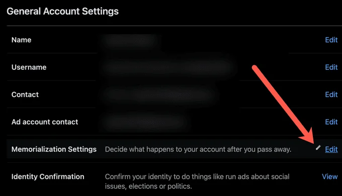 Cách thiết lập tưởng niệm Facebook Settings 6 Cách thiết lập tưởng niệm Facebook Settings