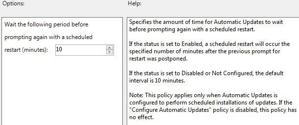 Tắt thông báo khởi động lại ngay sau thông báo cập nhật tự động của Windows 8 nhắc nhở để khởi động lại