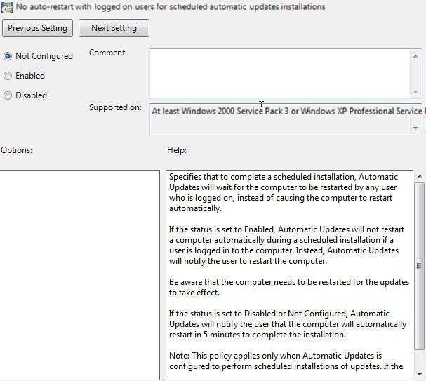 Tắt thông báo khởi động lại ngay sau thông báo cập nhật tự động của Windows 6 không tự động khởi động lại