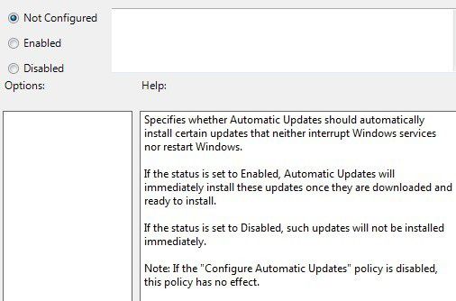 Tắt thông báo khởi động lại ngay sau thông báo cập nhật tự động của Windows 12 cài đặt ngay lập tức