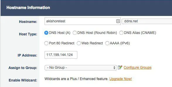 thêm một noip máy chủ