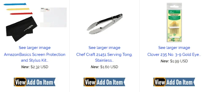Chỉ tìm kiếm các mục bổ trợ trên Amazon 4 Chỉ tìm kiếm các mục bổ trợ trên Amazon