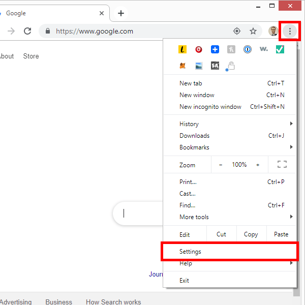 menu chrome - Mẹo công nghệ trực tuyến Hình ảnh Chrome