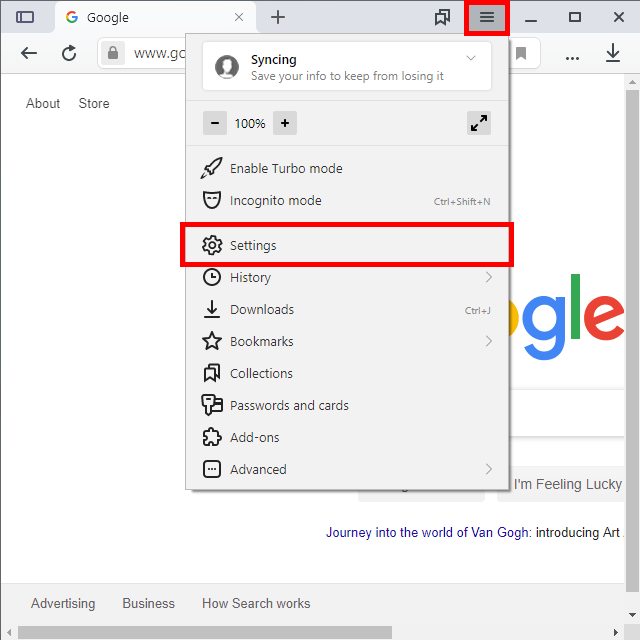 yandex-menu-settings - Mẹo kỹ thuật trực tuyến Hình ảnh trình duyệt Yandex