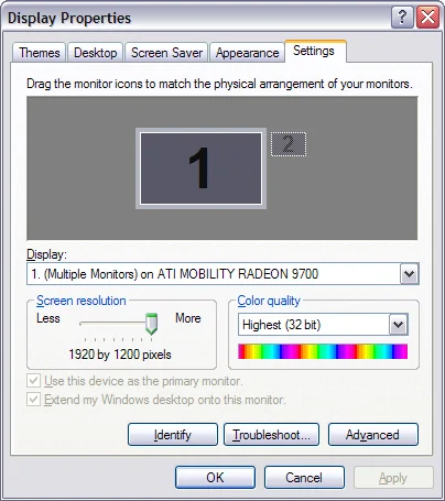 Sửa màn hình trống sau khi thay đổi màn hình máy tính Settings