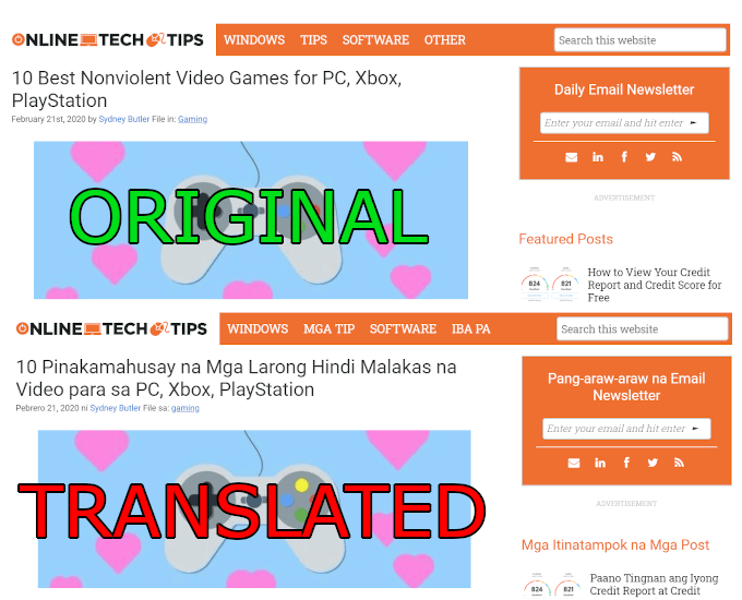 Cách Google Dịch một Trang Web