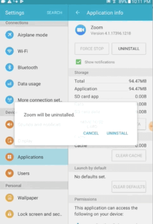 unistall-zoom-android - Mẹo kỹ thuật trực tuyến Cài đặt lại hình ảnh Zoom trên Linux