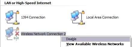 tắt kết nối không dây