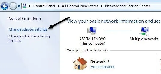 thay đổi cấu hình bộ chuyển đổi