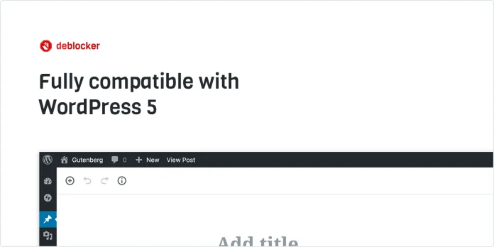 Tải xuống: DeBlocker - Anti AdBlock cho WordPress 13 Hoàn toàn tương thích với WordPress 5