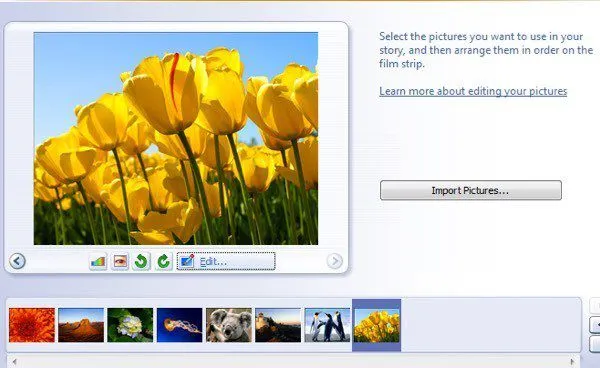 nhập chỉnh sửa ảnh