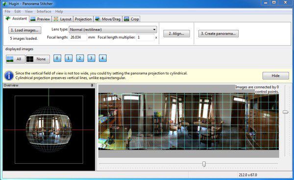 Phần mềm toàn cảnh miễn phí tốt nhất 18 hugin tải hình ảnh