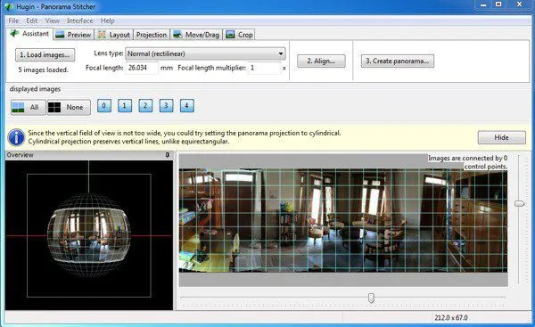 Phần mềm toàn cảnh miễn phí tốt nhất 18 hugin tải hình ảnh