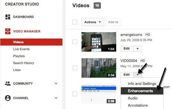 Nâng cao video trực tuyến cho các video tối bị rung 2 cải tiến youtube
