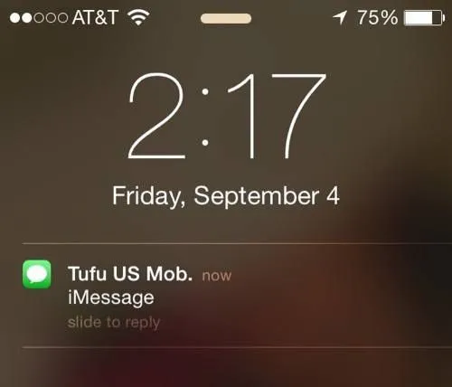 xem trước tin nhắn tắt