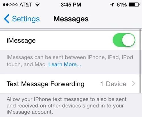 chuyển tiếp tin nhắn văn bản