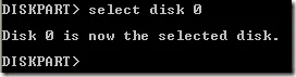 diskpart chọn đĩa