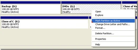 Đánh dấu phân vùng hoạt động