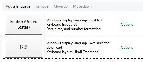 Cách thay đổi ngôn ngữ bàn phím trong Windows 6 Windows 10 đã thêm ngôn ngữ