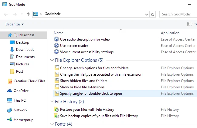 Cách bật Bảng điều khiển Chế độ Thần trong Windows 8 cài đặt chế độ thần