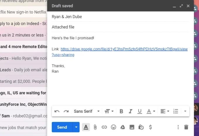 6 cách để gửi tệp lớn dưới dạng tệp đính kèm email 67 6 cách để gửi tệp lớn dưới dạng tệp đính kèm email