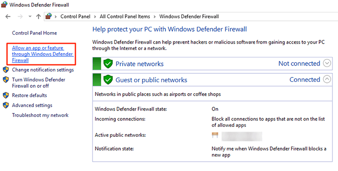 allow-app-firewall - Mẹo công nghệ trực tuyến Cách khắc phục các sự cố liên quan đến kết nối hình 2