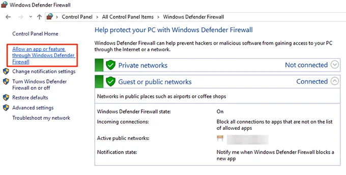 allow-app-firewall - Mẹo công nghệ trực tuyến Cách khắc phục các sự cố liên quan đến kết nối hình 2