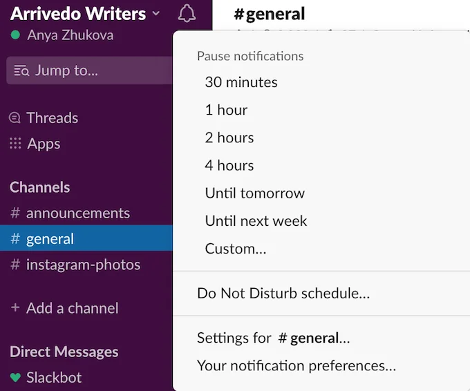 Slack-mute-channel-schreenshot2 - Mẹo kỹ thuật trực tuyến Tắt tiếng kênh trên Slack image 2