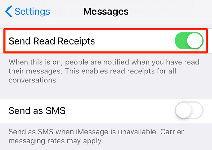 imessage-receipts - Online Tech Tips Cách rẽ Off Đọc biên nhận cho iMessage hình ảnh 2