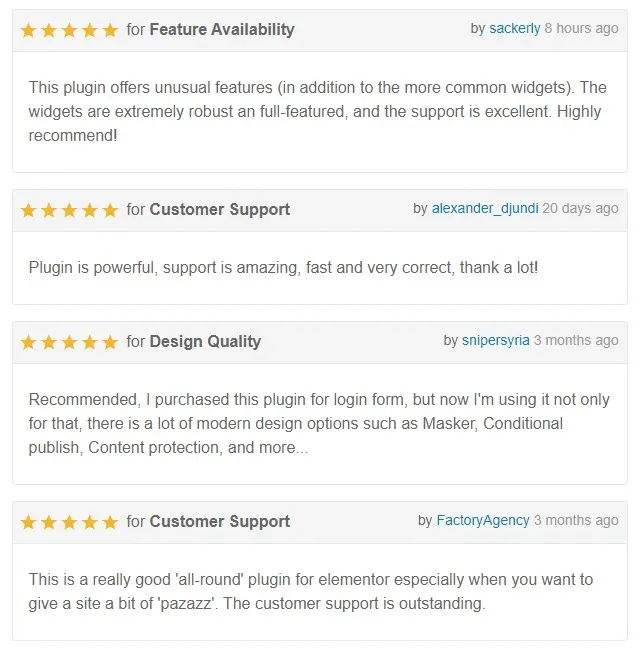 phần tử hoặc addon tốt nhất