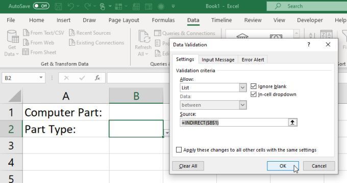 Cách tạo nhiều danh sách thả xuống được liên kết trong Excel 22 Cách tạo nhiều danh sách thả xuống được liên kết trong Excel