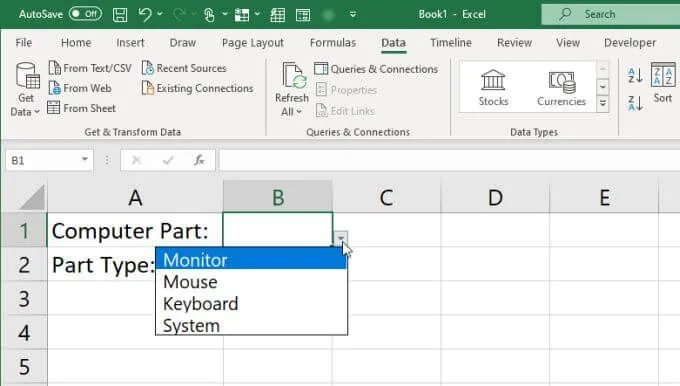 Cách tạo nhiều danh sách thả xuống được liên kết trong Excel 20 Cách tạo nhiều danh sách thả xuống được liên kết trong Excel