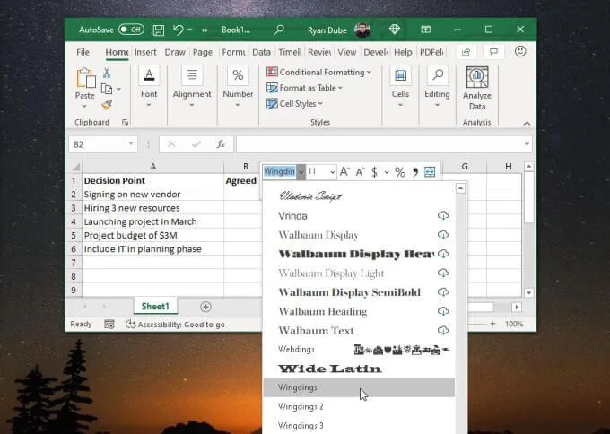 4 cách sử dụng dấu kiểm trong Excel 8 4 cách sử dụng dấu kiểm trong Excel