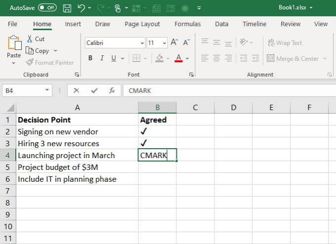 4 cách sử dụng dấu kiểm trong Excel 30 4 cách sử dụng dấu kiểm trong Excel