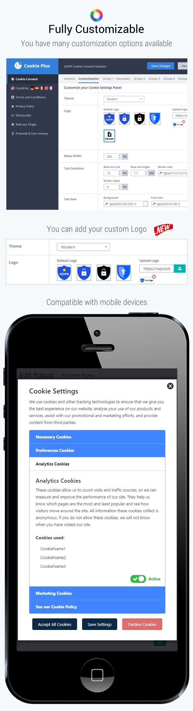 Cookie Plus GDPR - Giải pháp đồng ý cookie cho WordPress. Master Popups Addon - 15