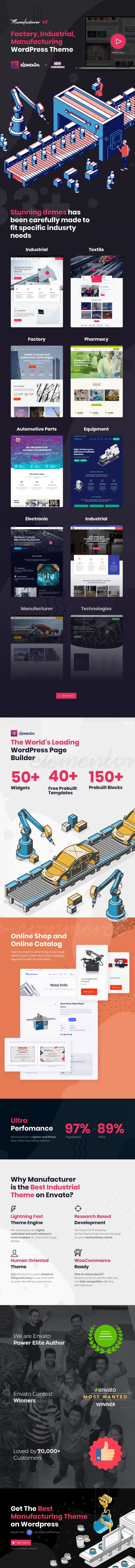 Tải xuống: Nhà sản xuất - Nhà máy và WordPress Công nghiệp Theme | Chủ đề hay nhất 3 Sản xuất WordPress Theme
