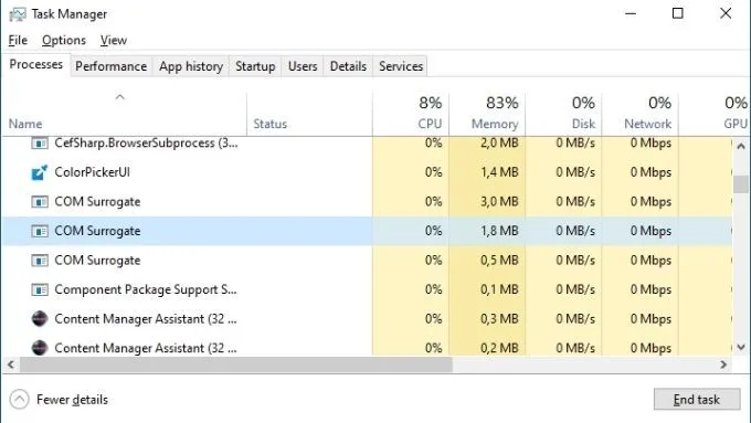 COM Surrogate (dllhost.exe) là gì và tại sao nó chạy trên PC của tôi? 2 COM Surrogate (dllhost.exe) là gì và tại sao nó chạy trên PC của tôi?