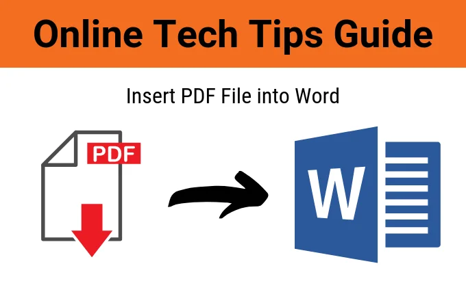 Cách Chèn tệp PDF vào tài liệu Word