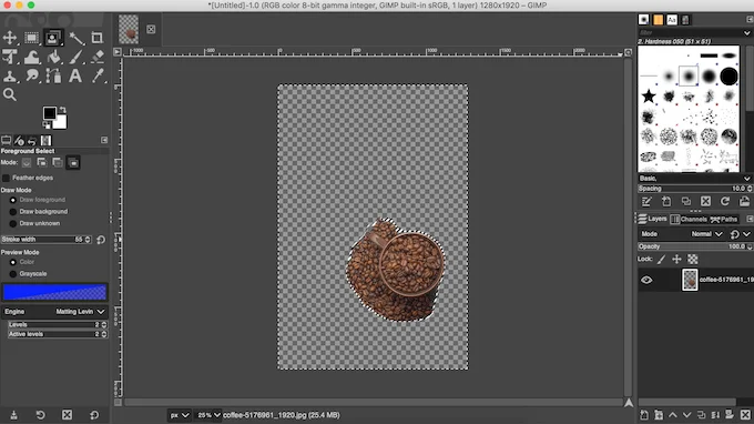 Cách tạo nền trong suốt trong GIMP
