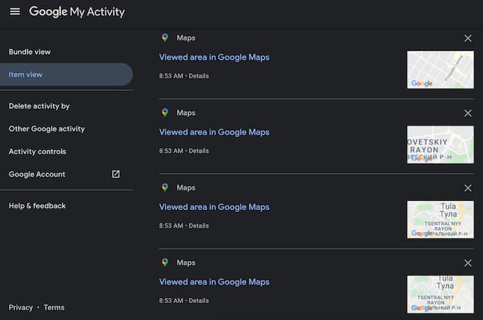 Cách xem Lịch sử tìm kiếm trên Google Maps của bạn 2 Cách xem Lịch sử tìm kiếm trên Google Maps của bạn