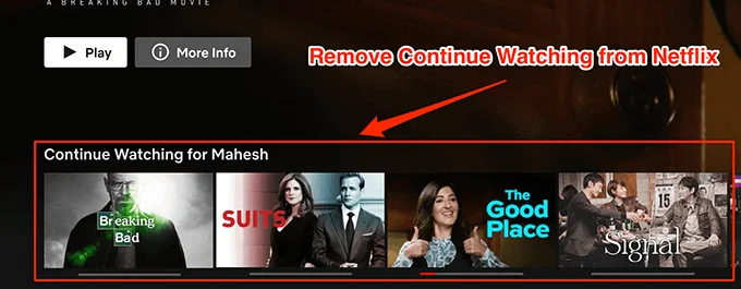 Cách xóa “Tiếp tục xem” khỏi Netflix